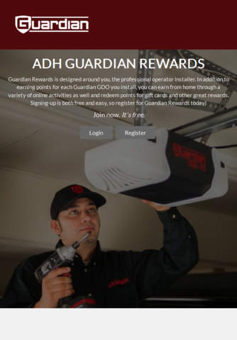 ADH Guardian Rewards App - náhled