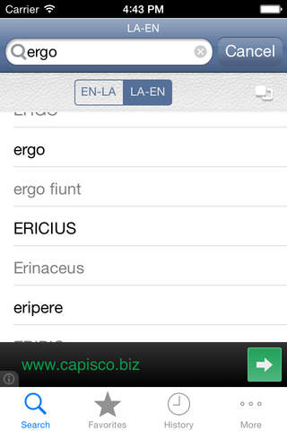 Latin<>English Dictionary - náhled
