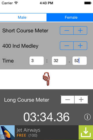 Swim Lap Time Converter - náhled