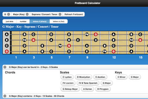 Fretboard Calculator - náhled