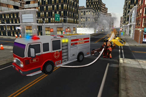 Fire truck emergency rescue 3D simulator free 2016 - náhled