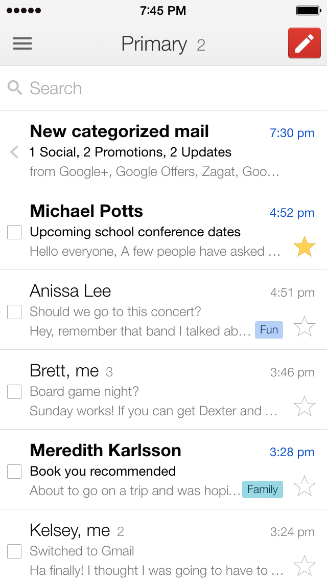 Gmail - Email by Google screenshot 1