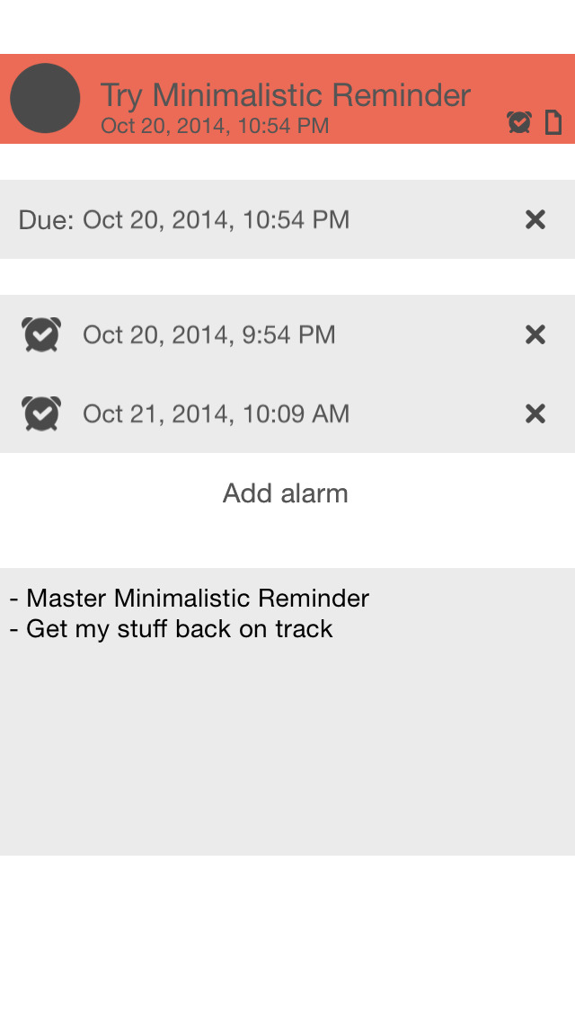 Minimalistic Reminder screenshot 2