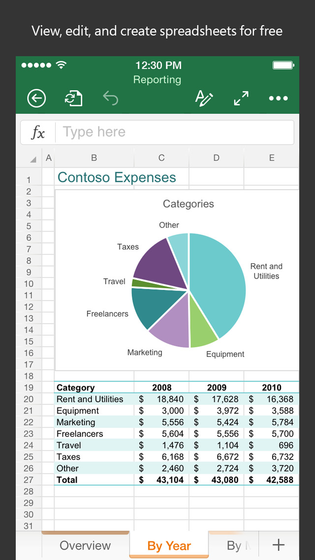 Microsoft Excel screenshot 1
