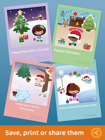 Toonia Cardcreator: Holidays - Christmas and New Year’s Greeting Cards for Kids screenshot 3