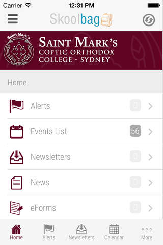 Saint Mark's Coptic Orthodox College - Skoolbag - náhled