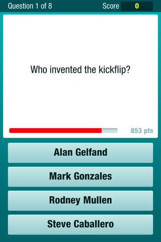 Skate Pop - Skateboard Trivia Quiz - náhled