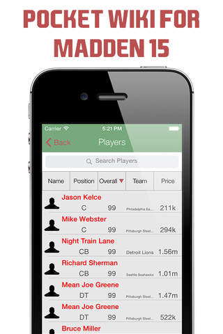Pocket Wiki for Madden 15 (Lite version) - náhled