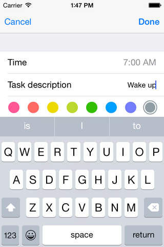 iDay - routine to do management app - náhled