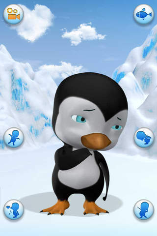 应用截图 iphone this app enables you to talk with a penguin who