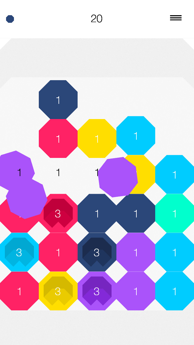 Matchagon - a minimalistic Drop Block Puzzle screenshot 1