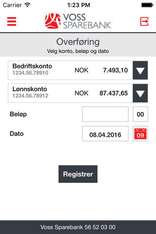 Voss Sparebank Bedrift - náhled