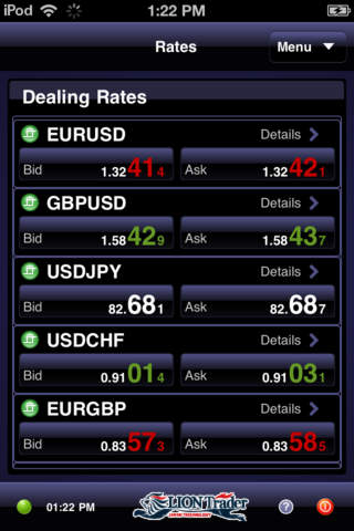 LION Trading Platform for iPhone - náhled