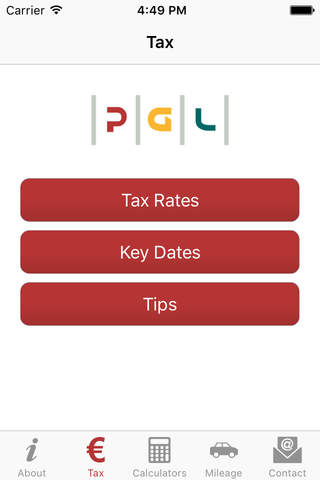 PGL Tax App - náhled