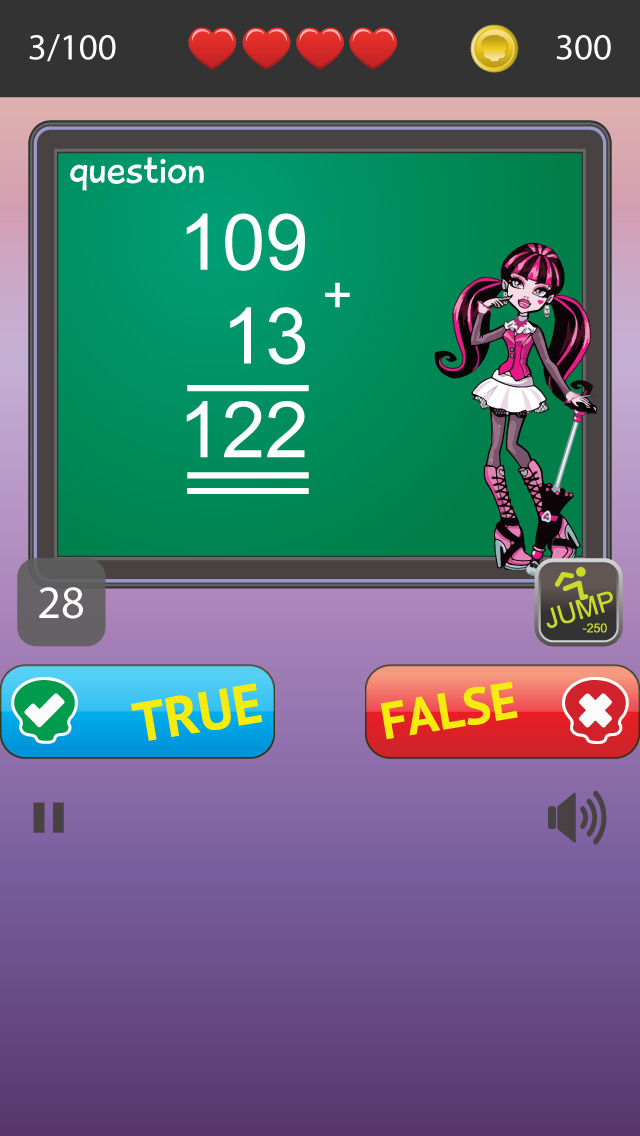 Math Quizzes with Monster High version (Practice Problems & Tests) Apps 148Apps