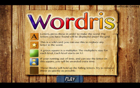 Wordris HD - by Boathouse Games - náhled