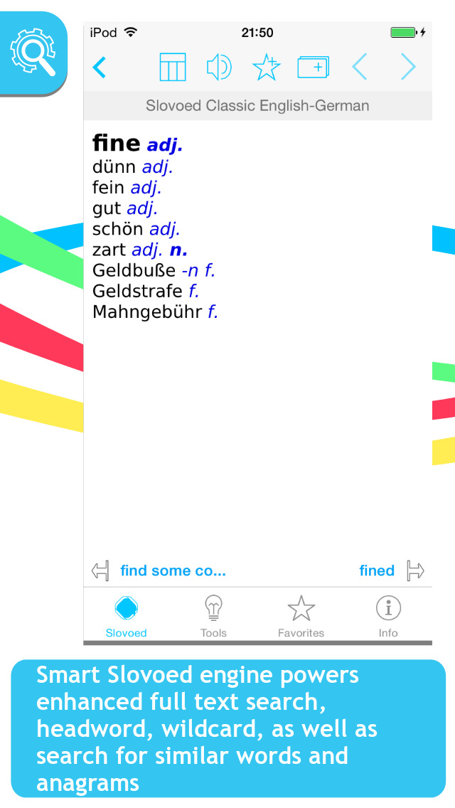 English <-> German Slovoed Classic talking dictionary screenshot 1
