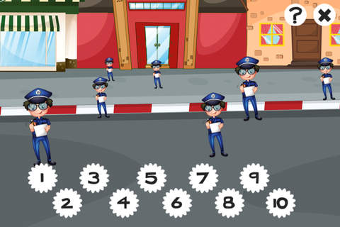 A counting game for children with police-men to le - náhled