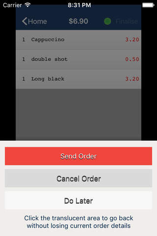 Idealpos - Handheld Ordering - iPhone version - náhled