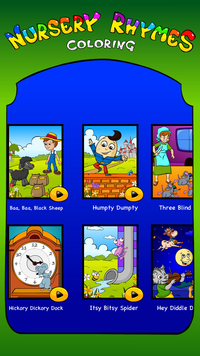 Nursery Rhymes Coloring Pages For Kids & Toddlers, Apps