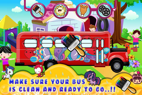 Baby School Bus Wash - náhled