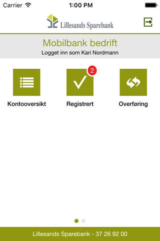 Lillesands Sparebank Bedrift - náhled