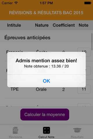 BAC ES 2016 : Révisions, Calcul Note, Résultats - náhled