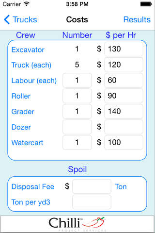 Earthworks Calculator - náhled