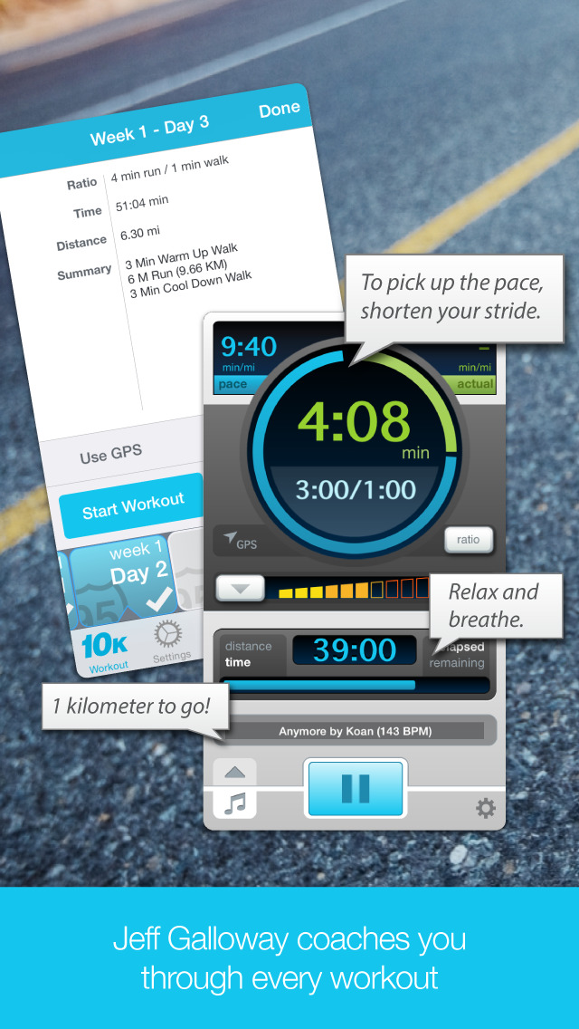 Easy 10K - Run/Walk/Run Beginner and Advanced Training Plans from 5K to 10K with Jeff Galloway screenshot 4