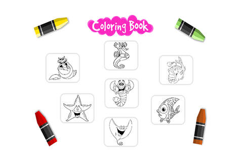 Sea Animals Coloring Book for Kids - náhled