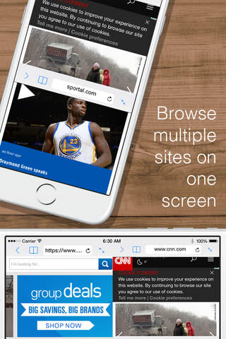 Split Web Browser: Fast Multitasking and Full Scre - náhled