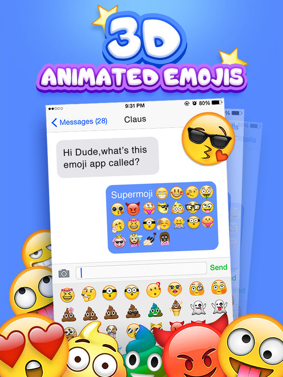 App Shopper: Supermoji - New Emojis and 3D Animated Emoticons (Utilities)