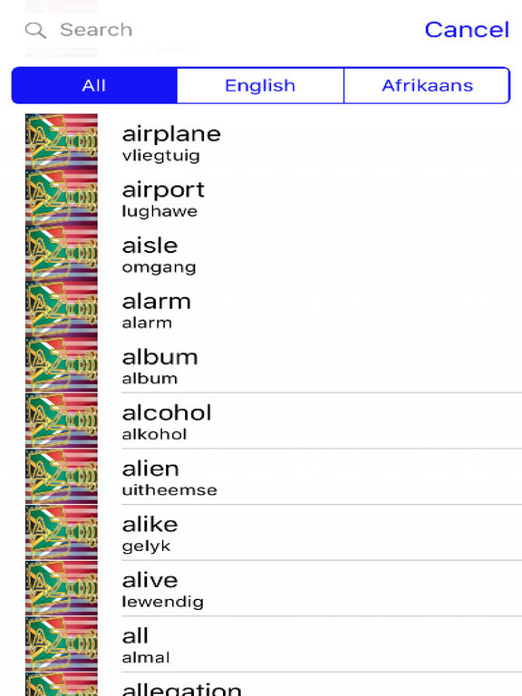 Afrikaans Dictionary GoldEdition screenshot 8