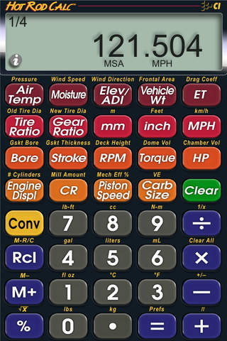 Hot Rod Calc Bracket Racer Performance Calculator - náhled