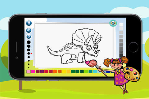 Dinosaur Park Coloring Book Kids Game - náhled