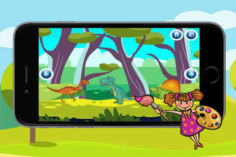Dinosaur Park Coloring Book Kids Game - náhled