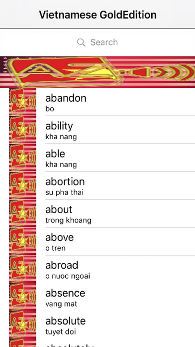 Vietnamese Dictionary GoldEdition screenshot 1