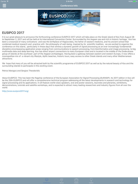 EUSIPCO2017 Mobile Agenda screenshot 7