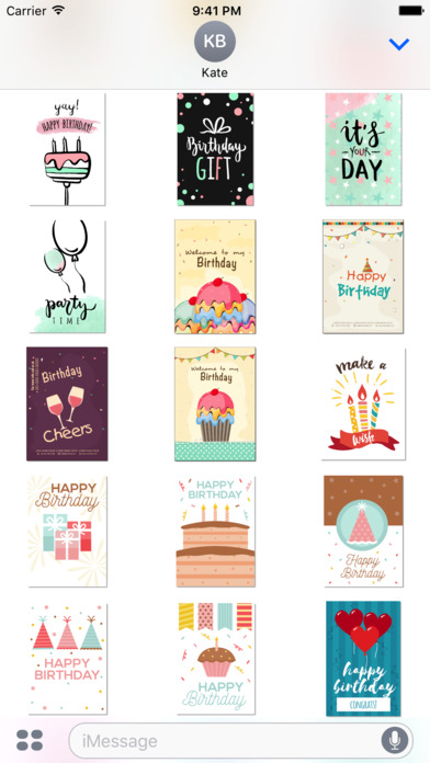 Birthday Card - Best Wishes Various StyleStickers screenshot 4