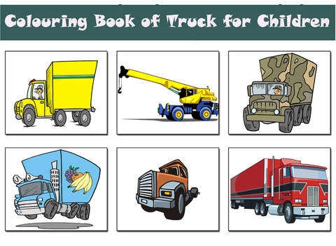 Drawing Car and Trucks Coloring Book for Kids Game - náhled