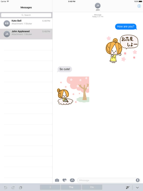 かわいい！ガーリースタンプ（春・初夏編） (Cute girly stickers) screenshot 6