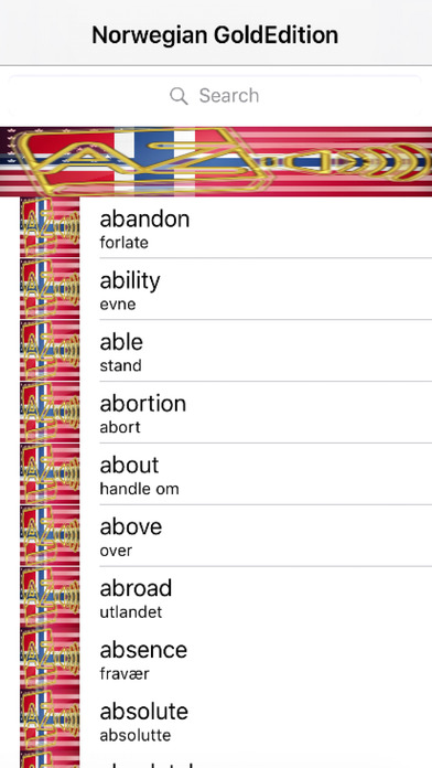 Norwegian Dictionary GoldEdition screenshot 1