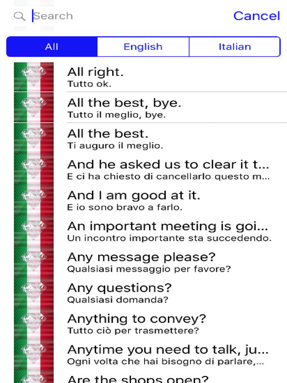 Italian Phrases screenshot 4
