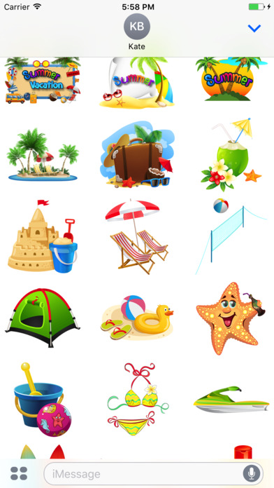 App Shopper: Summer Vacation Stickers & Emoji (Stickers)