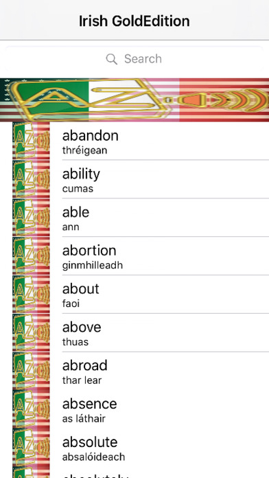 Irish Dictionary GoldEdition screenshot 1