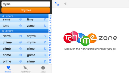 RhymeZone on the App Store