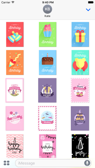 Birthday Card - Best Wishes Various StyleStickers screenshot 1
