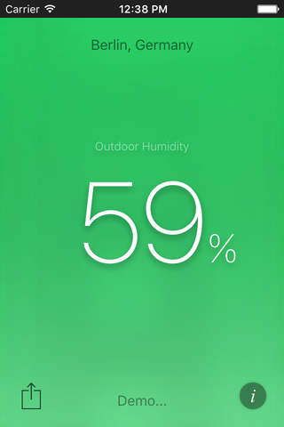 Humidity App - náhled