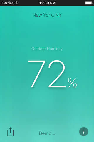Humidity App - náhled
