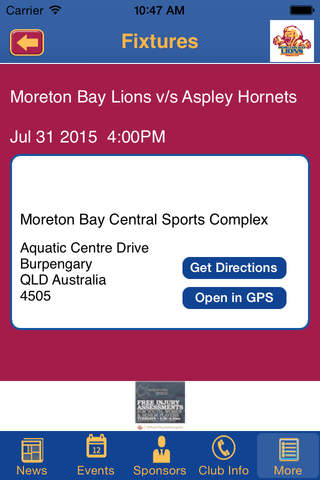 Moreton Bay Lions Australian Football Sports Club - náhled